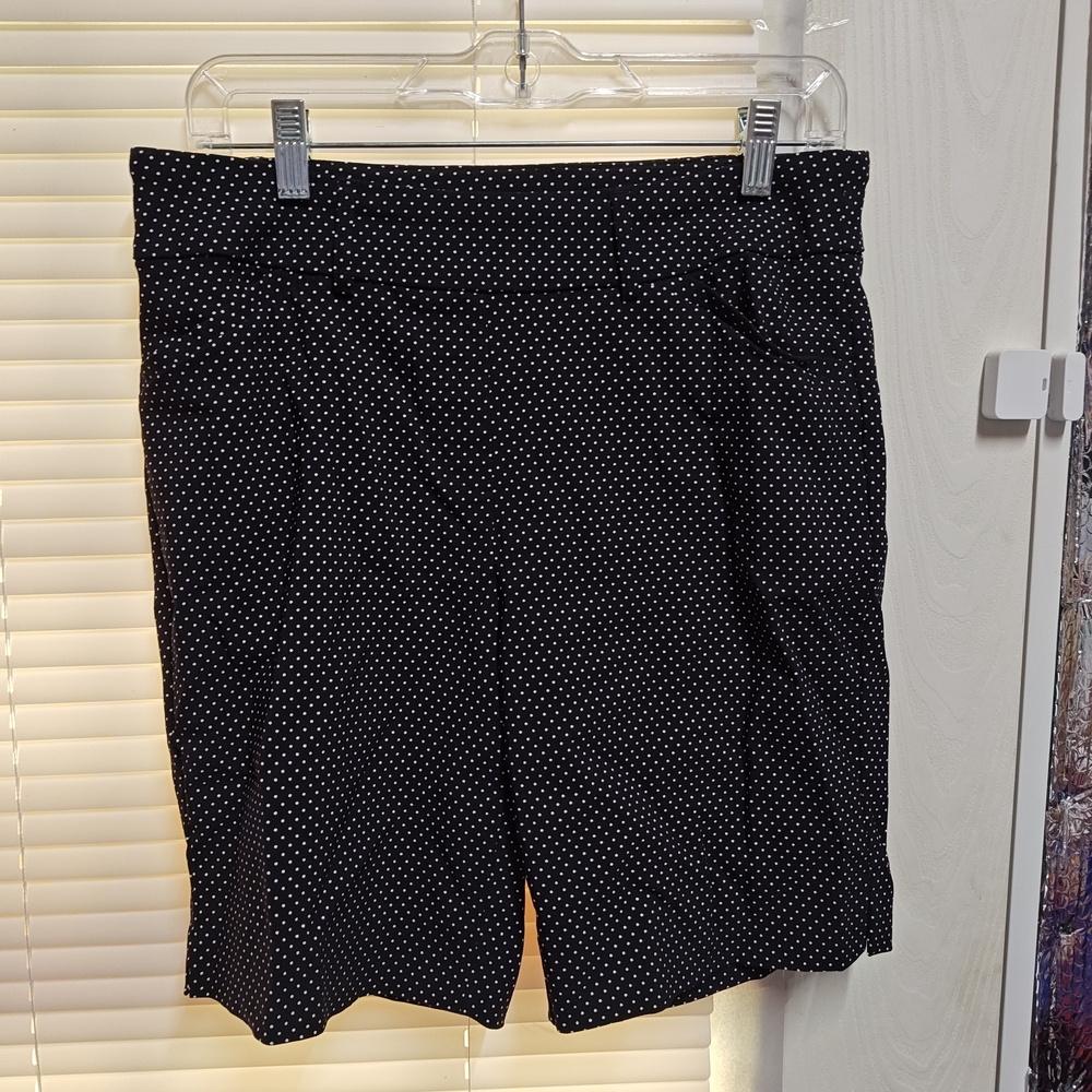 Hilary Radley Polka Dot Bermuda Stretch Shorts